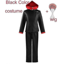 (XL, Black Costume Wig) Anime Itadori Yuji Cosplay Costume Jujutsu Kaisen Yuji Itadori Costume Wig Party Halloween Tops Pants - DSW