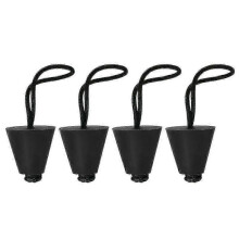 (Black) 4pcs Best Universal Kayak Scupper Plug Kit f54