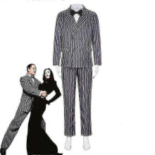 (150)Wednesday Gomez Addams Cosplay Costume Men'S Striped Suit Halloween Carnival Party Disguise For Adults Kids - DSW