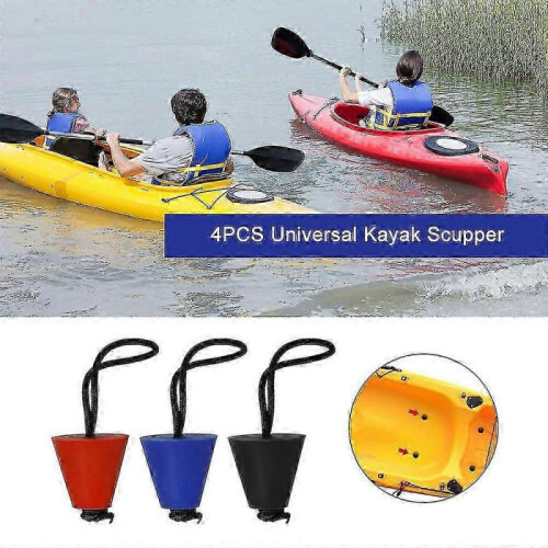 (Blue) 4pcs Best Universal Kayak Scupper Plug Kit f54