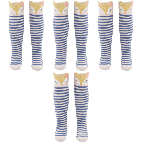 4 Paar Langsocken Baumwolle, Halbhohe Für Boots 2