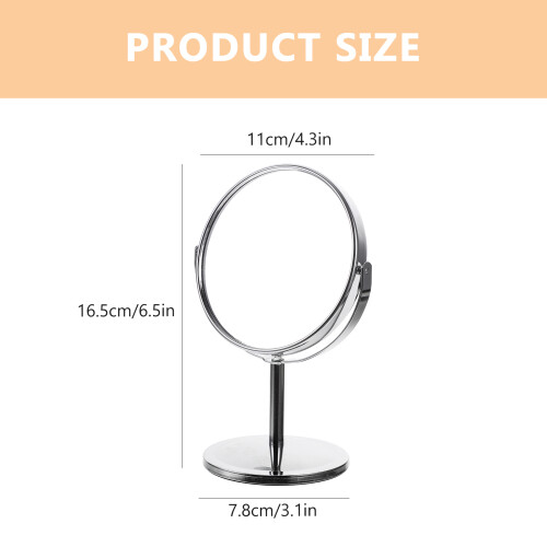 Vanity Spiegel Klassisch Silber Metall 1Stk 2