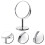 Vanity Spiegel Klassisch Silber Metall 1Stk 5