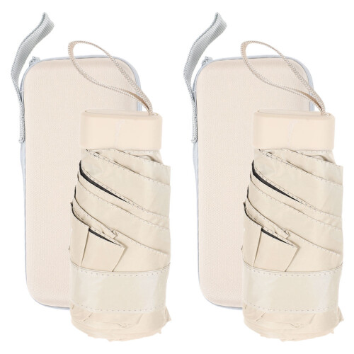Reise UV Schutzschirm Tragbar Beige 2