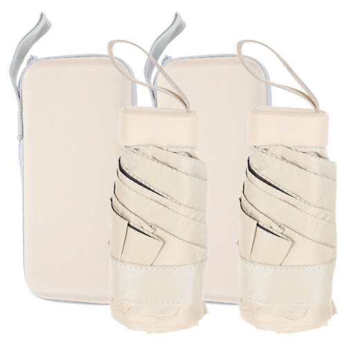 Reise UV Schutzschirm Tragbar Beige 1