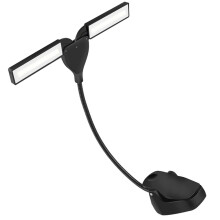 Led Lampe Clip Abs Schwarz Für Musikübung 1 Stk 17,7x9,8x2,8 Zoll