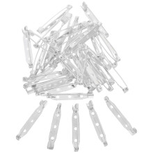 40St Sicherheitsnadel Verschluss Metall Silber Für Schmuck Kleidung