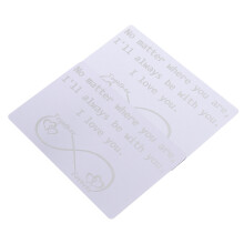 2St Rvs Wallet Insert Kaarten Met Romantische Teksten
