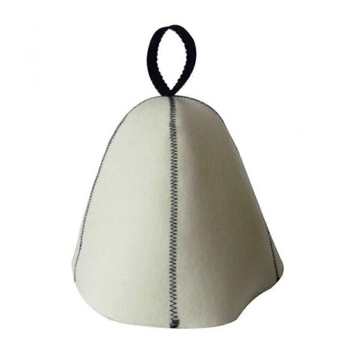 (Blue) Wool Felt Sauna Hat Wall Hangable Reusable Showering Supplies