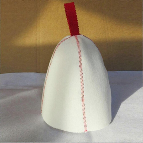 (Blue) Wool Felt Sauna Hat Wall Hangable Reusable Showering Supplies 2