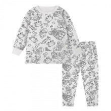 (7-8Years, Mermaid) Creative Kids DIY Graffiti Pajamas Homewear Set, Colour Your Own Sleepwear Pyjamas for Boys & Girls - KM