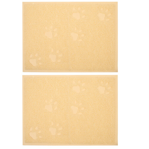 2 Set Katzenstreu-Matte Für Katzenklo Aus PVC, 1