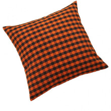 (Orange and black grid) 65x65cm Halloween Orange Black Grid Throw Pillow for Case Bedroom Sofa Cushion Cover Hugging Pillowcase Home Decoration