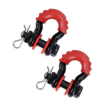 (Black) 28660lbs Break Strength Towing Gear Bow Shackle for Off-Road Vehicle Recovery