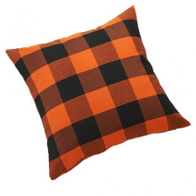 (Orange and black large grid) 65x65cm Halloween Orange Black Grid Throw Pillow for Case Bedroom Sofa Cushion Cover Hugging Pillowcase Home Decoration