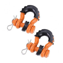 (Orange) 28660lbs Break Strength Towing Gear Bow Shackle for Off-Road Vehicle Recovery