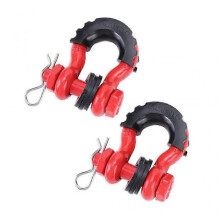 (Red) 28660lbs Break Strength Towing Gear Bow Shackle for Off-Road Vehicle Recovery