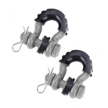 (Gray) 28660lbs Break Strength Towing Gear Bow Shackle for Off-Road Vehicle Recovery