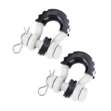 (White) 28660lbs Break Strength Towing Gear Bow Shackle for Off-Road Vehicle Recovery