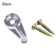 (A) 30pcs Glass Clips Compact Sturdy Transparent Body Practical Mirror Holding Clamps For Bathroom f54
