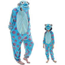 (M, Sulley) Snug Fit Unisex Adult Onesie Pajamas, Flannel Cosplay Animal One Piece Halloween Costume Sleepwear Homewear - DSW