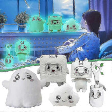 (E)Lankybox Glow In The Dark Plush Foxy Boxy Ghosty Lanky Box Removable Soft Toy Children Gift Turned Doll Girl Bed Pillow