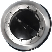 1X Herbruikbare Zilveren Keuken Timer Met Eenvoudige Bediening