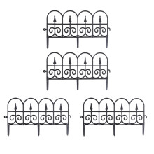 4Stück Gartenzaun Eisen ABS Zauntor