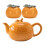 1 Set Kleiner Orangenförmiger Teekessel Mit Teeblattbehälter 8