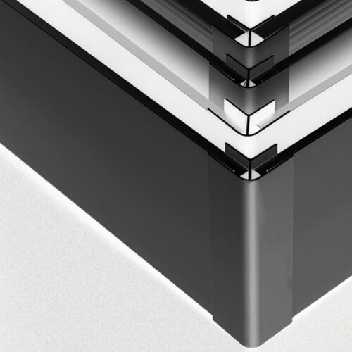 4 Stuks Plint Recht Haar Aluminiumlegering 2