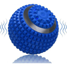 (Blue) Vibrating Massage Ball 4-Speed High-Intensity Fitness Yoga Massage Roller, Relieving Muscle Tension Pain & Pressure Massaging Balls