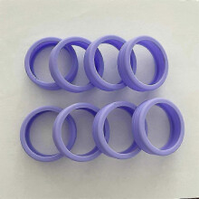 (8pcs purple) Durable Luggage Wheel Silicone Protective Cover Luggage Compartment Noise