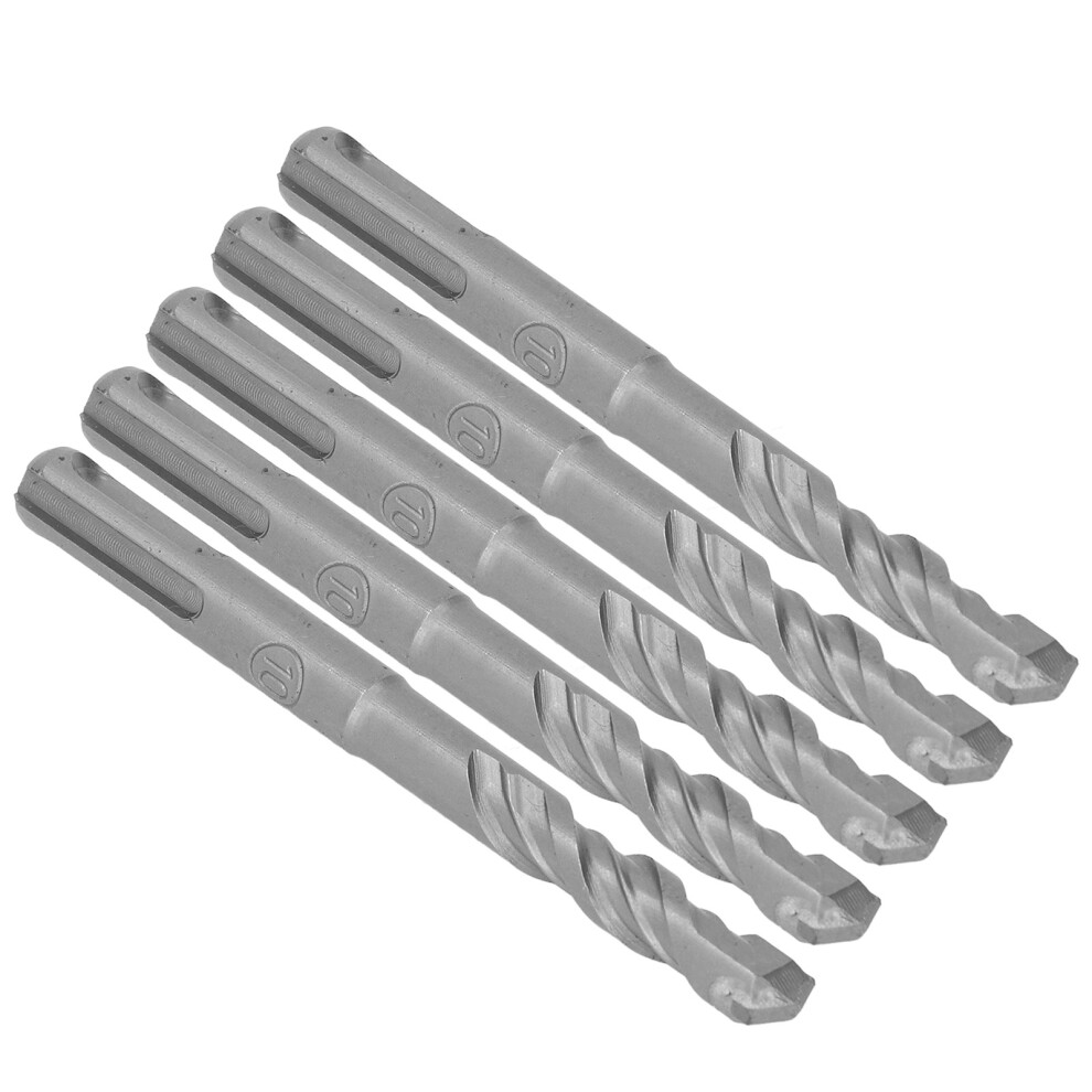 5Pcs Impact Drill Bits 110Mm 10Mm Cemented Carbide Spiral Flutes 7901353882448