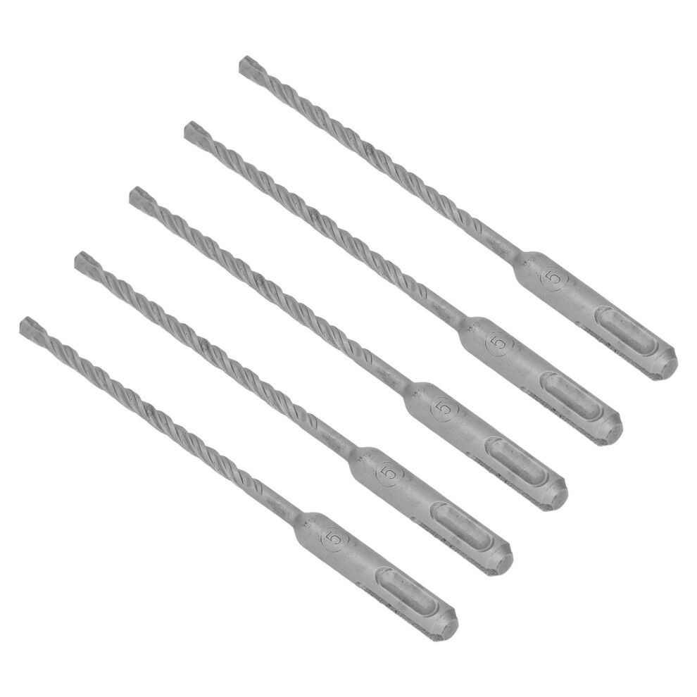 5 Pcs Rotary Hammer Drill Bits 160Mm 2-Flute Carbide Tip 5031353882482