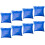 Raindrops Poolabdeckung Blau 8-Teilig 12x9,8x0,4 Zoll 5