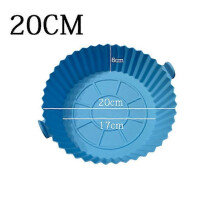 (Auburn) Air Fryers Oven Baking Tray Fried Chicken Basket Mat AirFryer Silicone Pot Round Replacemen Grill Pan air fryer Accessories