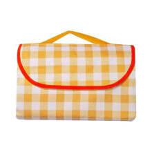 (150x200cm, Yellow) Foldable Picnic Mat Portable Camping Picnic Pad Waterproof Oxford Cloth Picnic Blanket Camping Sleeping Pad 100x150/100x200CM