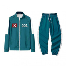 (A, XXL) Squid Games Costume, Squid Games Track Suit, Korean Folk Game Costume Set, For Fans, Cosplay And Themed Events, 456 Adult Squid Games Outfit