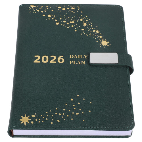 Office Planner Olivgrün Pu Notebook