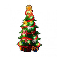(Christmas Tree) Christmas Window Hanging Lights With Suction Cup Hook Led Decor For Door Fireplace Wall Bedroom