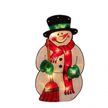 (Snowman) Christmas Window Hanging Lights With Suction Cup Hook Led Decor For Door Fireplace Wall Bedroom