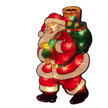 (Santa Claus) Christmas Window Hanging Lights With Suction Cup Hook Led Decor For Door Fireplace Wall Bedroom