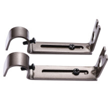 2 Stk. Gardinenstange Ohne Bohren Halterung Kaffeefarbe Halter