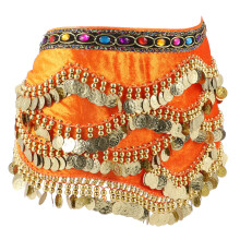 Mädchen Orange Latein Hüfttuch Taillenkette Gürtel Für Frauen