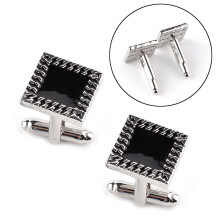 2Stk. Herren Manschettenknöpfe Quadratisch Ergonomisches Design Hochzeit