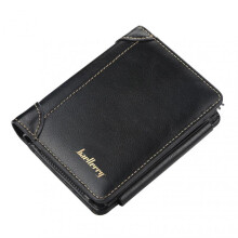(Vertical, Black) Short Format Money Clips PU Leather Coin Purses Card Holder for Outgoing Shopping