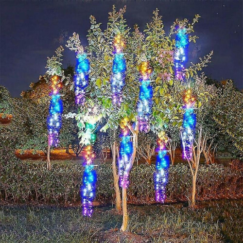 (Multi Color) Meteor Shower Rain Lights Outdoor Christmas Hanging Firecracker String Light Snow Falling Raindrop I