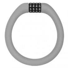 (Grey) 4-Digit Resettable Cable Code Bike Lock Mountain Bike Anti-Theft Cable Lock Weatherproof Portable Design