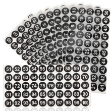 Nummer Stickers Zwart 20 0,98 Inch