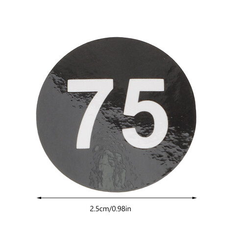 Nummer Stickers Zwart 20 0,98 Inch 2